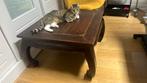 Opiumtafel vierkant salontafel bruin 80x80, Huis en Inrichting, Tafels | Salontafels, Ophalen, Vierkant, 50 tot 100 cm, Zo goed als nieuw