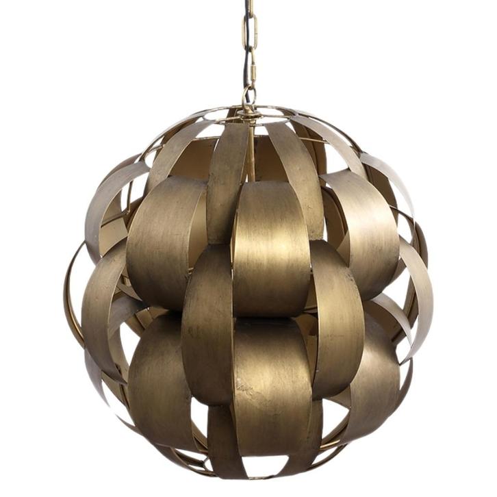 PTMD hanglamp Lovis goudkleurig 48 cm (Nieuw in doos), Huis en Inrichting, Lampen | Hanglampen, Nieuw, Minder dan 50 cm, Metaal
