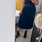 Samsoe Samsoe Plissé Midi Rok - Maat S - Blauw, Blauw, Ophalen of Verzenden, Zo goed als nieuw, Samsoe Samsoe