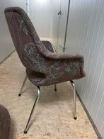 Saarinen look eetkamer stoelen 2 stuks, Huis en Inrichting, Ophalen, Bruin, Stof, Vintage design