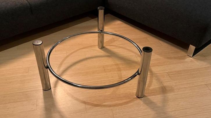 Chromen Space Age Salontafel Onderstel, Huis en Inrichting, Tafels | Salontafels, Gebruikt, Minder dan 50 cm, 50 tot 100 cm, Rond