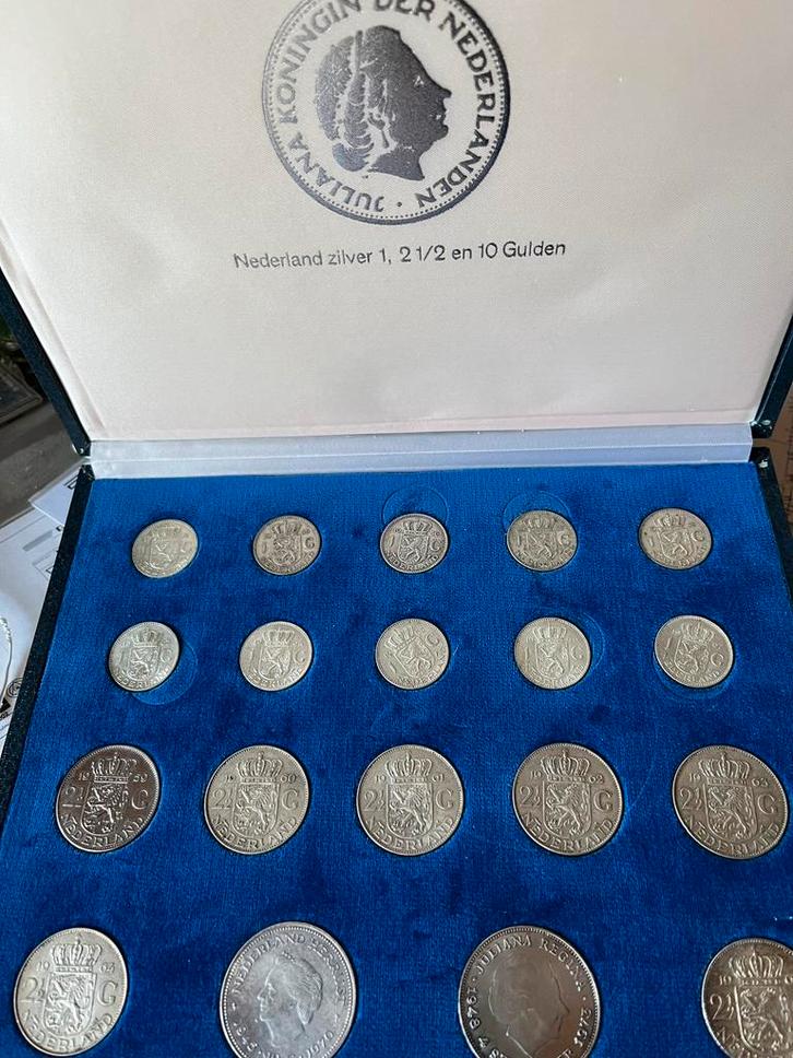 Juliana Zilver, Postzegels en Munten, Munten | Nederland, Setje, Overige waardes, Koningin Juliana, Zilver, Ophalen of Verzenden