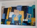 Schilderij skyline | verf op doek | z g.a.n., Antiek en Kunst, Ophalen