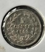 5  cent 1859 Willem III, Koning Willem III, Zilver, Ophalen of Verzenden, Losse munt