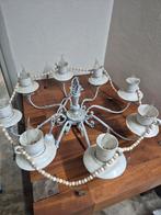 Unieke Porseleinen Theehuis Lamp, Ophalen, Gebruikt, Metaal, Theehuis