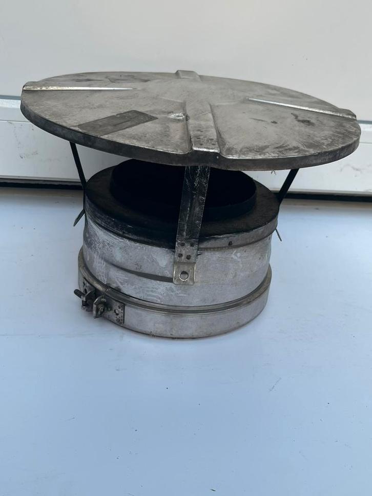Regenkap houtachel RVS 150/200mm, Doe-het-zelf en Verbouw, Ventilatie en Afzuiging, Gebruikt, Afzuiger, Ophalen of Verzenden
