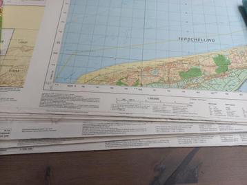 Partij van 93 topografische kaarten 1:50.000 atlas kaart beschikbaar voor biedingen