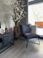 Zwarte fauteuil, Huis en Inrichting, Fauteuils, Ophalen, Minder dan 75 cm, Zo goed als nieuw, Stof