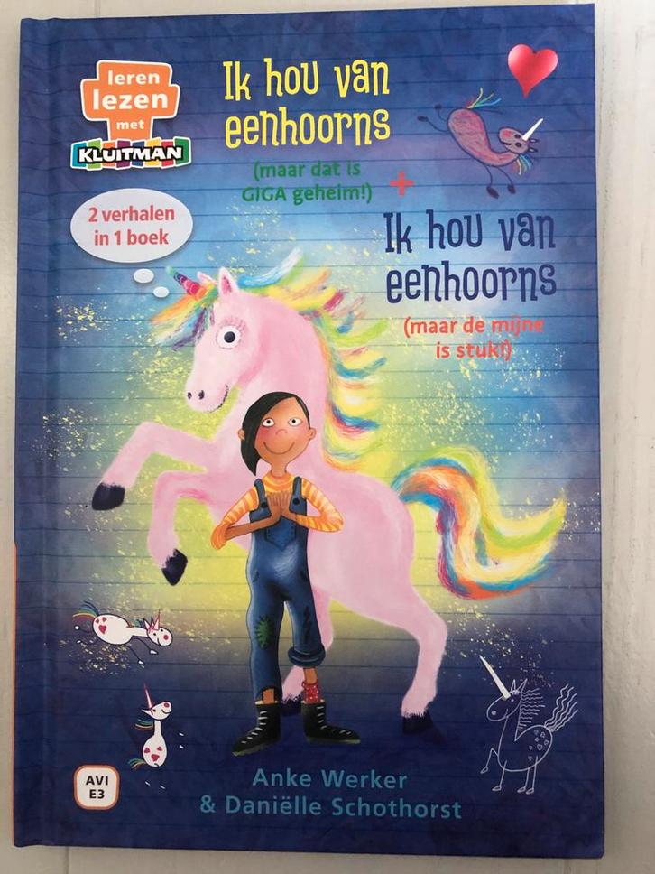 Ik hou van eenhoorns - 2 verhalen in 1 boek, Boeken, Kinderboeken | Jeugd | onder 10 jaar, Zo goed als nieuw, Fictie algemeen