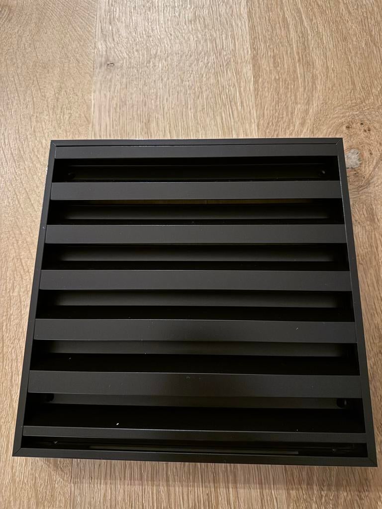 Zwarte matte rooster 225x225 mm, Ophalen of Verzenden, Nieuw, Ventilator en Afzuiger