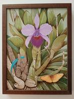 Orchidee Vlinder Hagedis., Antiek en Kunst, Ophalen of Verzenden