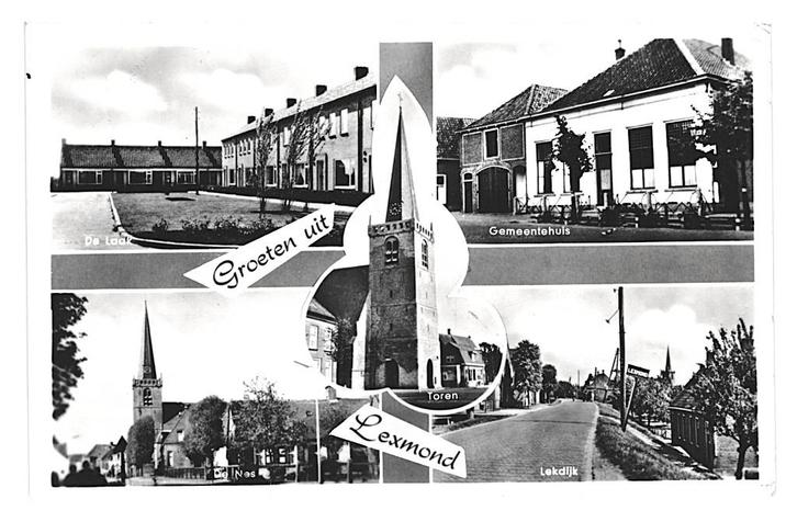 978813 Lexmond Utr 1963 Gelopen met postzegel, Verzamelen, Ansichtkaarten | Nederland, Gelopen, Utrecht, 1960 tot 1980, Ophalen of Verzenden