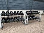 Dumbells 12kg t/m 38kg + 2 Technogym Opbergrekken, Ophalen, Gebruikt, Dumbbell