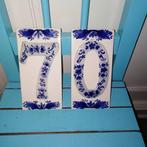 Delfts blauw tegels met huisnummer 70, Tuin en Terras, Ophalen, Gebruikt