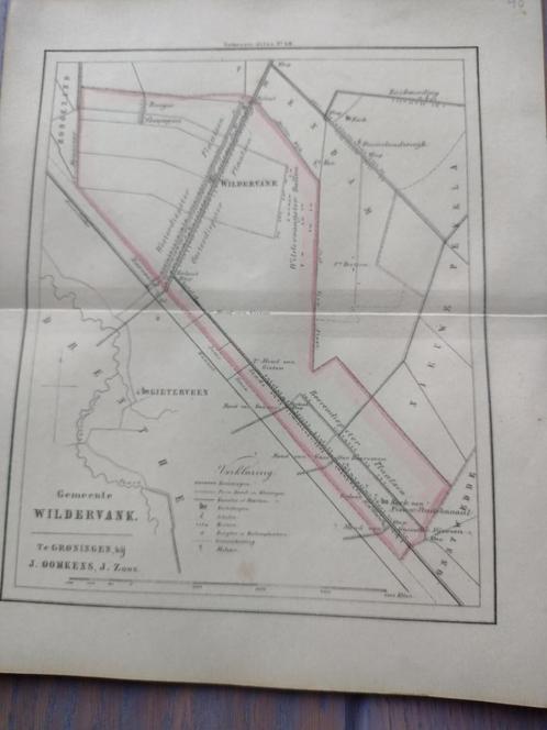 40 Wildervank Gieterveen Litho Fehse 1862, Antiek en Kunst, Kunst | Litho's en Zeefdrukken, Ophalen of Verzenden
