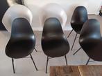 6 stoelen (2 grijs / 4 zwart), Huis en Inrichting, Stoelen, Ophalen, Zo goed als nieuw, Grijs, Vijf, Zes of meer stoelen