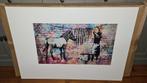 mooie druk op dibond afb banksy, Ophalen, 50 tot 75 cm, Nieuw, Schilderij