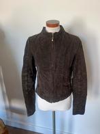 HEMA leren biker bomber jasje bruin suede maat S ZGAN , Kleding | Dames, Bruin, Ophalen of Verzenden, Zo goed als nieuw, Jasje