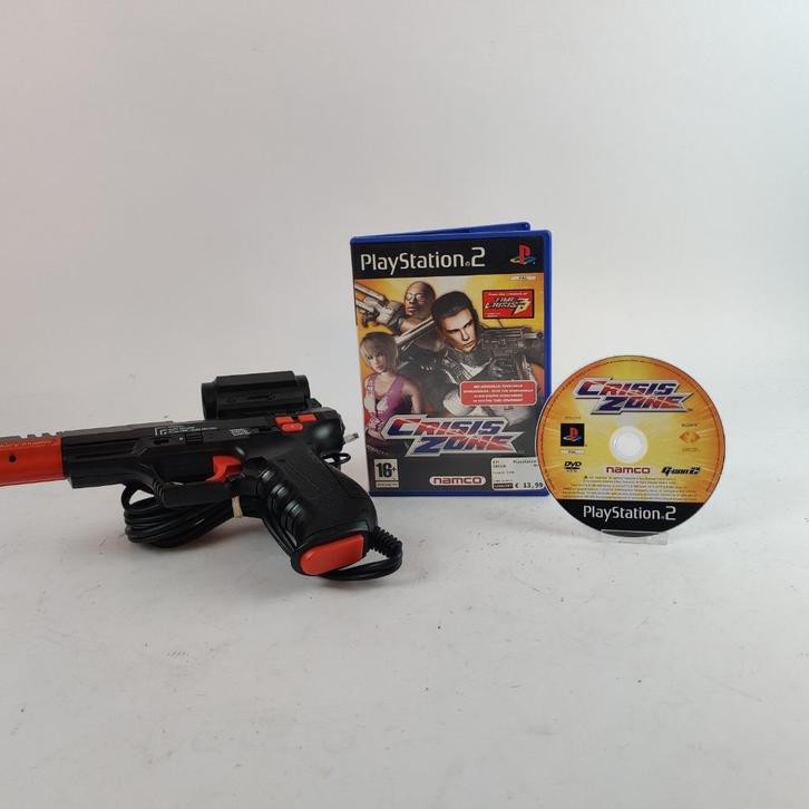Crisis Zone ps2 + Joytech Sharpshooter || Nu €69.99!, Spelcomputers en Games, Games | Sony PlayStation 2, Zo goed als nieuw, Shooter