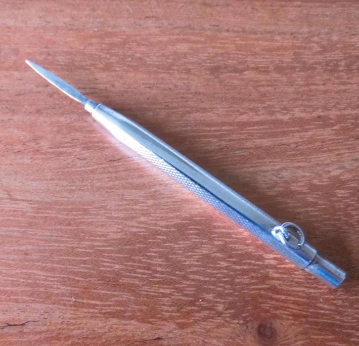 Zilveren tandenstoker, Antiek en Kunst, Antiek | Goud en Zilver, Zilver, Ophalen of Verzenden