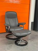 Stressless relax fauteuil met voetenbank- Nieuwstaat, Ophalen of Verzenden, Zo goed als nieuw