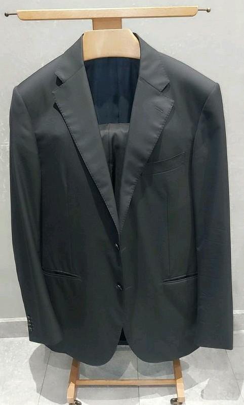 Corneliani pak maat 102 (52) Donkerblauw 100% wol, Kleding | Heren, Kostuums en Colberts, Gedragen, Maat 52/54 (L), Blauw, Verzenden