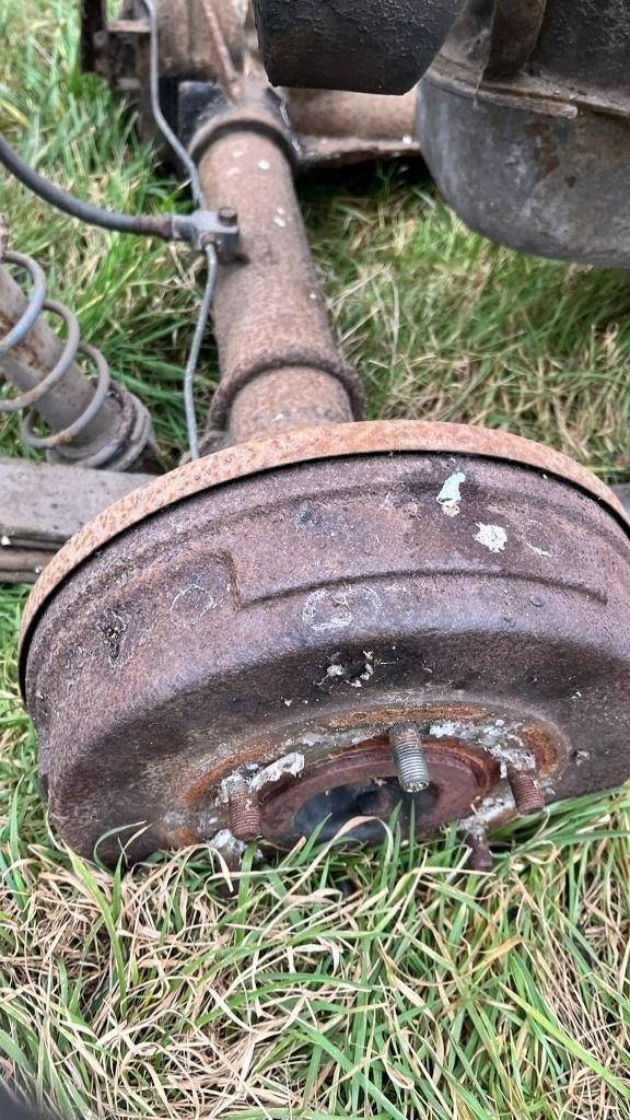 Nissan King Cab D21 achteras compleet, Auto-onderdelen, Ophanging en Onderstel, Nissan, Gebruikt, Ophalen