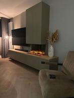 Tv meubel zwevend met elektrische haard, Overige materialen, Nieuw, 200 cm of meer, 25 tot 50 cm