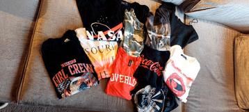Kledingpakket, tshirts pakket dames maat S/M 11stuks beschikbaar voor biedingen