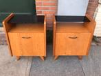 Vintage teak nachtkastjes, deens design, Ophalen, Minder dan 45 cm, Zo goed als nieuw, Minder dan 55 cm