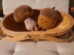 Jellycat Amuseable toadstool & acorn + basket (retired), Ophalen of Verzenden, Zo goed als nieuw, Overige typen