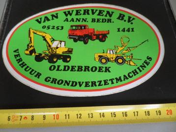 sticker Oldebroek van Werven bv Aannemers bedrijf 05253-1441 beschikbaar voor biedingen