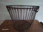 Vintage Draadmand met Houten Handvat, Overige materialen, Gebruikt, Mand, Ophalen of Verzenden