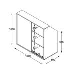 Kledingkast schuine wand zolder slaapkamer schuifdeuren, Ophalen, Nieuw, 50 tot 100 cm, Minder dan 100 cm