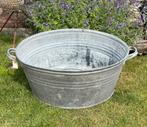 Brocante oude ronde zinken teil doorsnede 58 cm, Ophalen of Verzenden