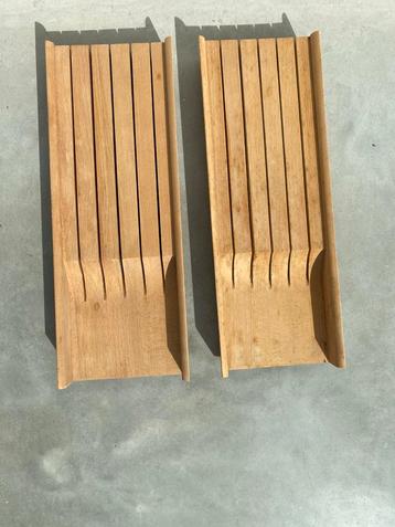 Houten messenblokken voor in de lade beschikbaar voor biedingen