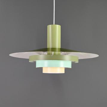 Groene Deense design hanglamp retro uitstraling Fog & Mørup beschikbaar voor biedingen