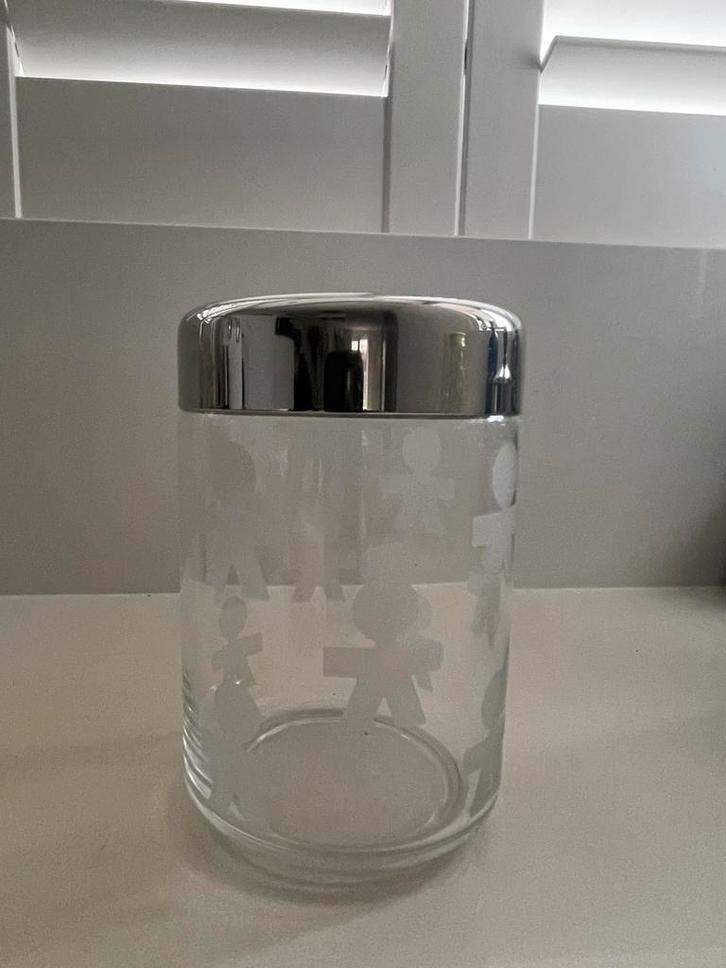 Alessi Girotondo bewaarpot 1 liter glas, Huis en Inrichting, Keuken | Potten en Pannen, Gebruikt, Pot, Bus of Blik, Glas, Ophalen of Verzenden