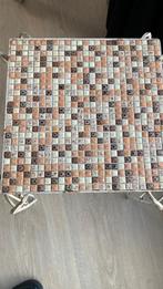 Bijzettafel vintage, Huis en Inrichting, Tafels | Bijzettafels, Ophalen, Minder dan 55 cm, Gebruikt, Vierkant