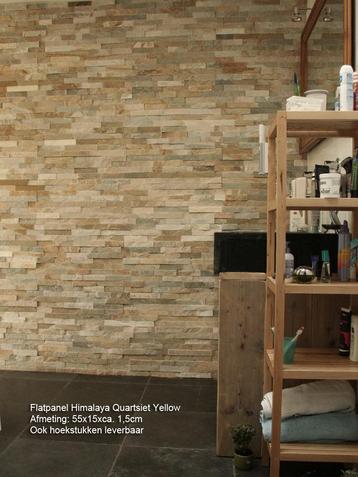 wandstrips natuursteen Himalaya Yellow Kwartsiet breukruw beschikbaar voor biedingen