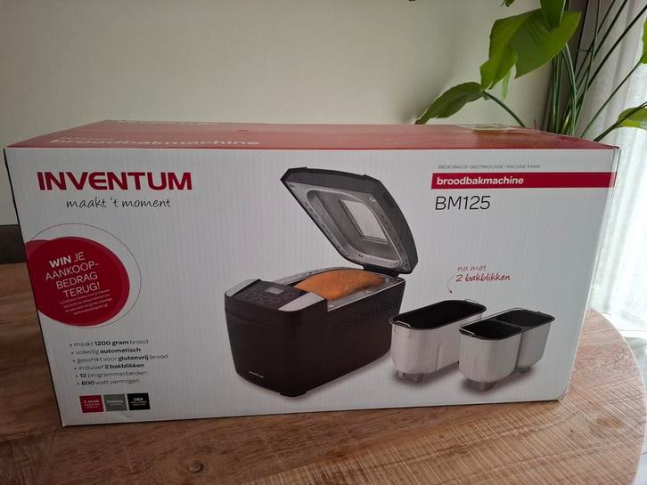 Broodbakmachine Inventum BM125, Witgoed en Apparatuur, Broodbakmachines, Nieuw, Ophalen