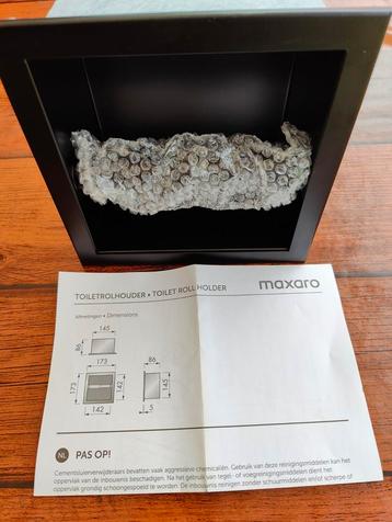 Mat zwarte,inbouw toiletrolhouder Maxaro beschikbaar voor biedingen