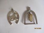 zilver hangers paarden hoeven, 4 cm hoog,, Ophalen of Verzenden, Zo goed als nieuw, Zilver, Dier