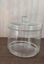 1 zware glazen voorraadpot/stolp met deksel 22 x 23 cm (KWF), Ophalen of Verzenden, Zo goed als nieuw