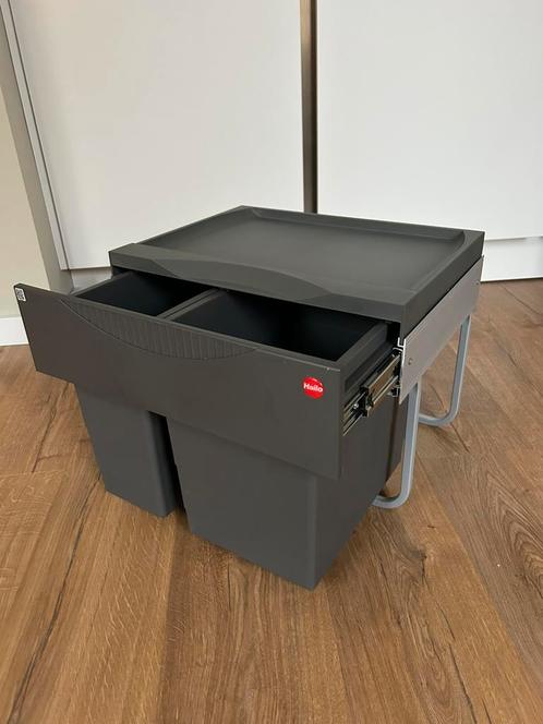 ZGAN Hailo tandem-S inbouw prullenbak 30L, Huis en Inrichting, Woonaccessoires | Prullenbakken, Zo goed als nieuw, Kunststof, Minder dan 50 cm