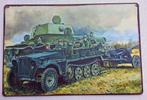 Duitse Tank en halftrack Metalen Wandbord Poster ss, Verzamelen, Militaria | Tweede Wereldoorlog, Ophalen of Verzenden, Duitsland