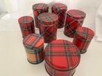 8 vintage tartan ware blikjes, Ophalen of Verzenden, Gebruikt, Overige, Overige merken