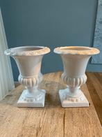 Witte Vazen Set - Klassiek Design, Ophalen, Wit, Aardewerk of Porselein, Zo goed als nieuw