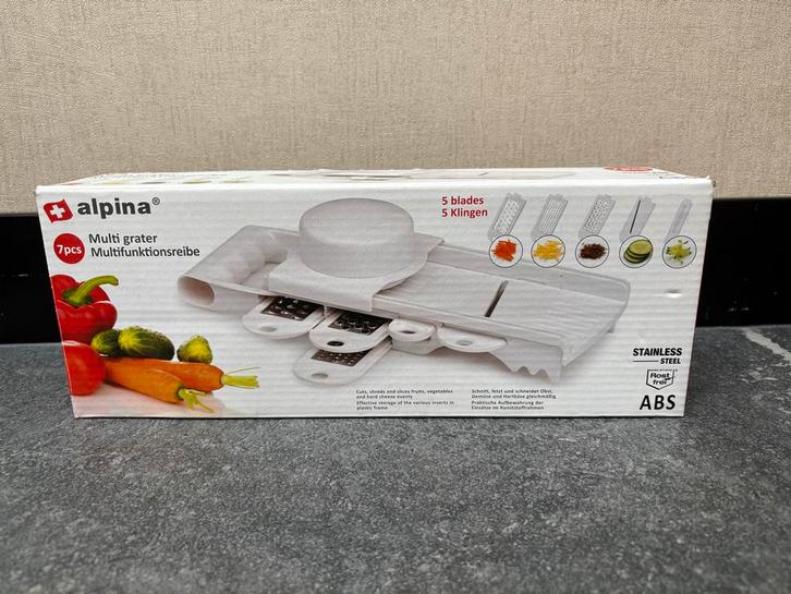 Alpina Multi Grater Allessnijder 7-delig, Huis en Inrichting, Keuken | Keukenbenodigdheden, Nieuw, Ophalen of Verzenden