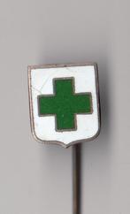 Groene Kruis emaille speldje, Gebruikt, Niet vindbaar, Niet vindbaar, Speldje of Pin